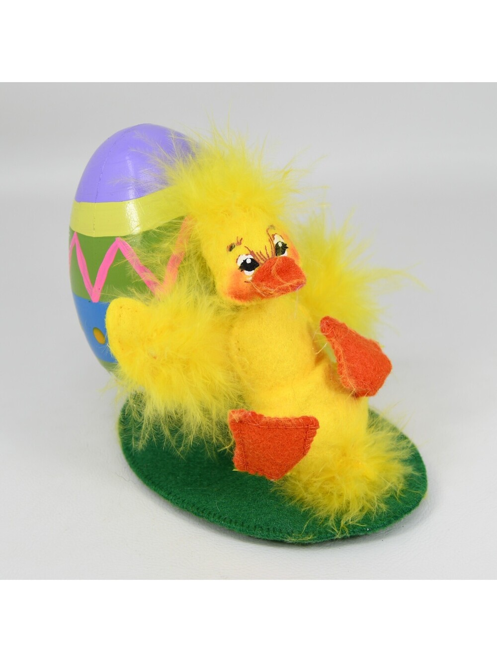 Easter Spring Eggs-Hausted Ducky Annalee Mobilitee Felt Doll Figure 4" Vintage